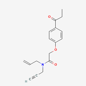 molecular formula C17H19NO3 B5900232 N-allyl-2-(4-propionylphenoxy)-N-prop-2-yn-1-ylacetamide 