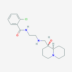 2-chloro-N-[2-({[(1R,9aR)-1-hydroxyoctahydro-2H-quinolizin-1-yl]methyl}amino)ethyl]benzamide