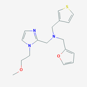 molecular formula C17H21N3O2S B5900261 (2-furylmethyl){[1-(2-methoxyethyl)-1H-imidazol-2-yl]methyl}(3-thienylmethyl)amine 