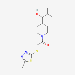 2-methyl-1-(1-{[(5-methyl-1,3,4-thiadiazol-2-yl)thio]acetyl}piperidin-4-yl)propan-1-ol