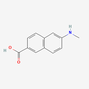 molecular formula C12H11NO2 B590029 6-(Methylamino)naphthalene-2-carboxylic acid CAS No. 141361-12-8