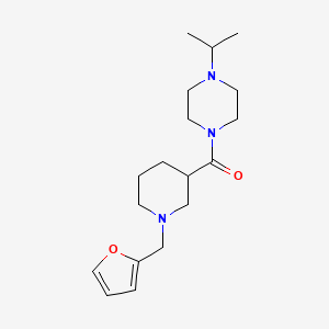 molecular formula C18H29N3O2 B5900298 1-{[1-(2-furylmethyl)piperidin-3-yl]carbonyl}-4-isopropylpiperazine 