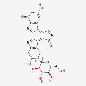 molecular formula C26H21N3O9 B590030 12-beta-D-Glucopyranosyl-12,13-dihydro-1,11-dihydroxy-5H-indolo(2,3-a)pyrrolo(3,4-C)carbazole-5,7(6H)-dione CAS No. 139112-73-5