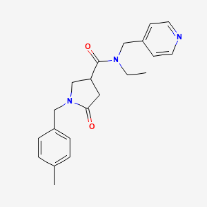 N-ethyl-1-(4-methylbenzyl)-5-oxo-N-(pyridin-4-ylmethyl)pyrrolidine-3-carboxamide