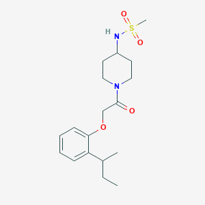 molecular formula C18H28N2O4S B5900319 N-{1-[2-(2-sec-butylphenoxy)acetyl]piperidin-4-yl}methanesulfonamide 