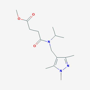 methyl 4-{isopropyl[(1,3,5-trimethyl-1H-pyrazol-4-yl)methyl]amino}-4-oxobutanoate