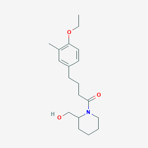 {1-[4-(4-ethoxy-3-methylphenyl)butanoyl]piperidin-2-yl}methanol