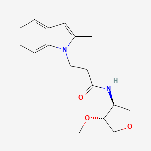 molecular formula C17H22N2O3 B5900391 N-[(3S,4R)-4-methoxyoxolan-3-yl]-3-(2-methylindol-1-yl)propanamide 