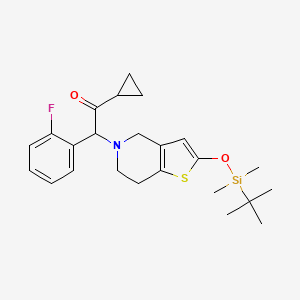 2-(2-((tert-butyldimethylsilyl)oxy)-6,7-dihydrothieno[3,2-c]pyridin-5(4H)-yl)-1-cyclopropyl-2-(2-fluorophenyl)ethanone