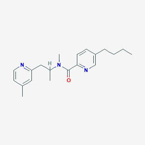 molecular formula C20H27N3O B5900411 5-butyl-N-methyl-N-[1-(4-methylpyridin-2-yl)propan-2-yl]pyridine-2-carboxamide 