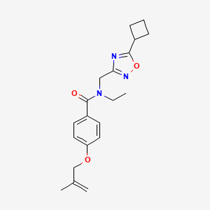 molecular formula C20H25N3O3 B5900413 N-[(5-cyclobutyl-1,2,4-oxadiazol-3-yl)methyl]-N-ethyl-4-[(2-methylprop-2-en-1-yl)oxy]benzamide 