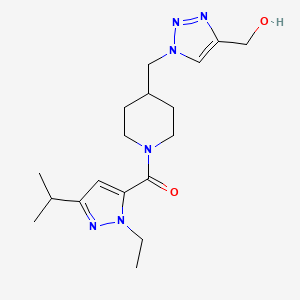 [1-({1-[(1-ethyl-3-isopropyl-1H-pyrazol-5-yl)carbonyl]piperidin-4-yl}methyl)-1H-1,2,3-triazol-4-yl]methanol