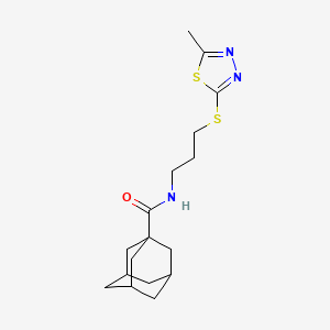 molecular formula C17H25N3OS2 B5900429 N-{3-[(5-methyl-1,3,4-thiadiazol-2-yl)thio]propyl}adamantane-1-carboxamide 