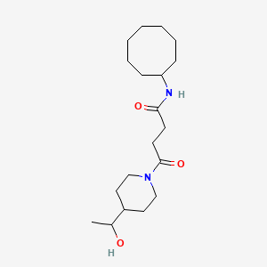 N-cyclooctyl-4-[4-(1-hydroxyethyl)piperidin-1-yl]-4-oxobutanamide