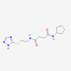 molecular formula C13H21N5O2S B5900440 N-cyclopentyl-N'-[2-(1H-1,2,4-triazol-5-ylthio)ethyl]succinamide 