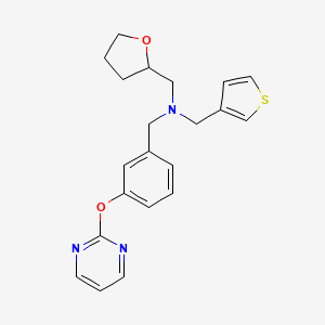 1-[3-(pyrimidin-2-yloxy)phenyl]-N-(tetrahydrofuran-2-ylmethyl)-N-(3-thienylmethyl)methanamine