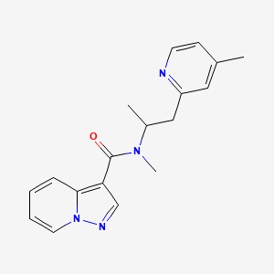 molecular formula C18H20N4O B5900474 N-methyl-N-[1-methyl-2-(4-methylpyridin-2-yl)ethyl]pyrazolo[1,5-a]pyridine-3-carboxamide 