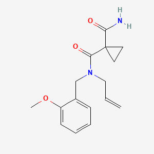 molecular formula C16H20N2O3 B5900487 N~1~-allyl-N~1~-(2-methoxybenzyl)cyclopropane-1,1-dicarboxamide 