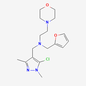 N-[(5-chloro-1,3-dimethyl-1H-pyrazol-4-yl)methyl]-N-(2-furylmethyl)-2-morpholin-4-ylethanamine