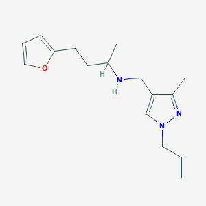 molecular formula C16H23N3O B5900505 N-[(1-allyl-3-methyl-1H-pyrazol-4-yl)methyl]-4-(2-furyl)butan-2-amine 