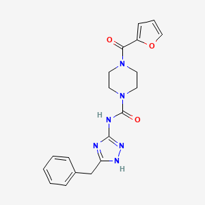 molecular formula C19H20N6O3 B5900519 N-(3-benzyl-1H-1,2,4-triazol-5-yl)-4-(2-furoyl)piperazine-1-carboxamide 