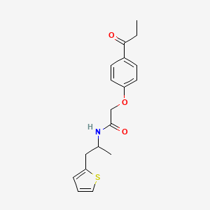 N-[1-methyl-2-(2-thienyl)ethyl]-2-(4-propionylphenoxy)acetamide