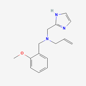 molecular formula C15H19N3O B5900536 N-(1H-imidazol-2-ylmethyl)-N-(2-methoxybenzyl)prop-2-en-1-amine 