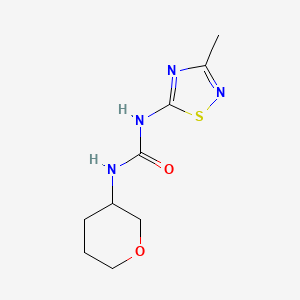 molecular formula C9H14N4O2S B5900540 N-(3-methyl-1,2,4-thiadiazol-5-yl)-N'-(tetrahydro-2H-pyran-3-yl)urea 