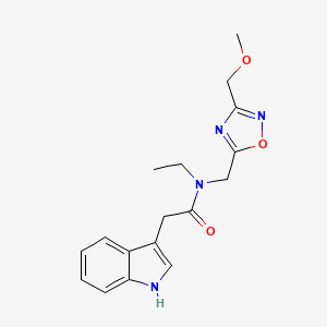 molecular formula C17H20N4O3 B5900543 N-ethyl-2-(1H-indol-3-yl)-N-{[3-(methoxymethyl)-1,2,4-oxadiazol-5-yl]methyl}acetamide 