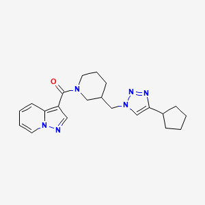 3-({3-[(4-cyclopentyl-1H-1,2,3-triazol-1-yl)methyl]piperidin-1-yl}carbonyl)pyrazolo[1,5-a]pyridine