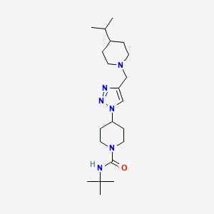 N-(tert-butyl)-4-{4-[(4-isopropylpiperidin-1-yl)methyl]-1H-1,2,3-triazol-1-yl}piperidine-1-carboxamide