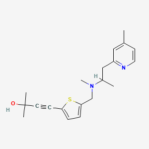 2-methyl-4-[5-({methyl[1-methyl-2-(4-methylpyridin-2-yl)ethyl]amino}methyl)-2-thienyl]but-3-yn-2-ol