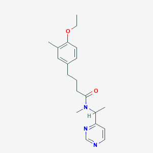 4-(4-ethoxy-3-methylphenyl)-N-methyl-N-(1-pyrimidin-4-ylethyl)butanamide