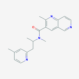 molecular formula C20H22N4O B5900603 N,2-dimethyl-N-[1-methyl-2-(4-methylpyridin-2-yl)ethyl]-1,6-naphthyridine-3-carboxamide 