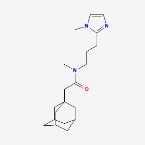 molecular formula C20H31N3O B5900611 2-(1-adamantyl)-N-methyl-N-[3-(1-methyl-1H-imidazol-2-yl)propyl]acetamide 