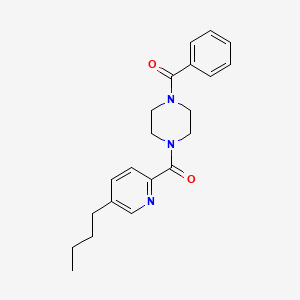 molecular formula C21H25N3O2 B5900619 1-benzoyl-4-[(5-butylpyridin-2-yl)carbonyl]piperazine 