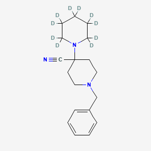 molecular formula C18H25N3 B590062 1'-Benzyl-1,4'-bipiperidine-4'-carbonitrile-d10 CAS No. 1329624-69-2