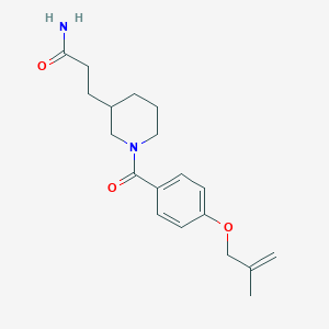 molecular formula C19H26N2O3 B5900622 3-(1-{4-[(2-methylprop-2-en-1-yl)oxy]benzoyl}piperidin-3-yl)propanamide 