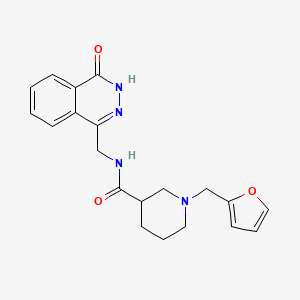 molecular formula C20H22N4O3 B5900649 1-(2-furylmethyl)-N-[(4-oxo-3,4-dihydrophthalazin-1-yl)methyl]piperidine-3-carboxamide 