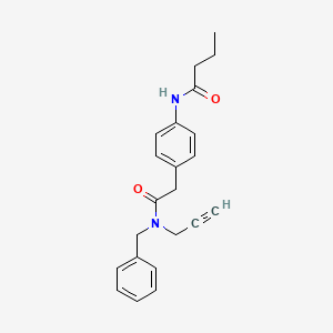 N-(4-{2-[benzyl(prop-2-yn-1-yl)amino]-2-oxoethyl}phenyl)butanamide