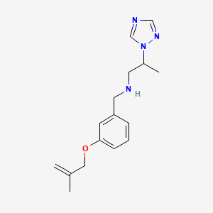 N-{3-[(2-methylprop-2-en-1-yl)oxy]benzyl}-2-(1H-1,2,4-triazol-1-yl)propan-1-amine