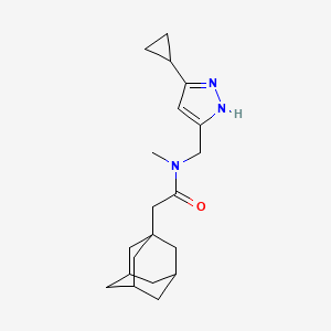 molecular formula C20H29N3O B5900661 2-(1-adamantyl)-N-[(5-cyclopropyl-1H-pyrazol-3-yl)methyl]-N-methylacetamide 