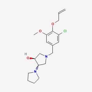 (3S,4S)-1-[(3-chloro-5-methoxy-4-prop-2-enoxyphenyl)methyl]-4-pyrrolidin-1-ylpyrrolidin-3-ol