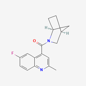 molecular formula C17H17FN2O B5900669 4-[(1S*,4S*)-2-azabicyclo[2.2.1]hept-2-ylcarbonyl]-6-fluoro-2-methylquinoline 