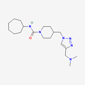 N-cycloheptyl-4-({4-[(dimethylamino)methyl]-1H-1,2,3-triazol-1-yl}methyl)piperidine-1-carboxamide