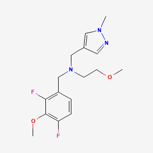 molecular formula C16H21F2N3O2 B5900693 (2,4-difluoro-3-methoxybenzyl)(2-methoxyethyl)[(1-methyl-1H-pyrazol-4-yl)methyl]amine 