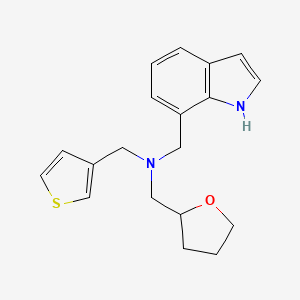 molecular formula C19H22N2OS B5900700 (1H-indol-7-ylmethyl)(tetrahydrofuran-2-ylmethyl)(3-thienylmethyl)amine 