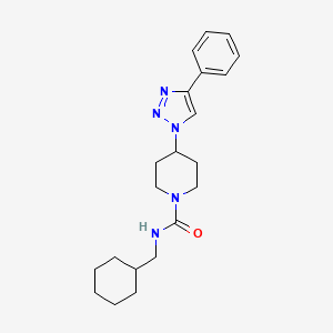 molecular formula C21H29N5O B5900701 N-(cyclohexylmethyl)-4-(4-phenyl-1H-1,2,3-triazol-1-yl)piperidine-1-carboxamide 