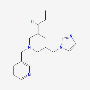 molecular formula C18H26N4 B5900740 (2E)-N-[3-(1H-imidazol-1-yl)propyl]-2-methyl-N-(pyridin-3-ylmethyl)pent-2-en-1-amine 