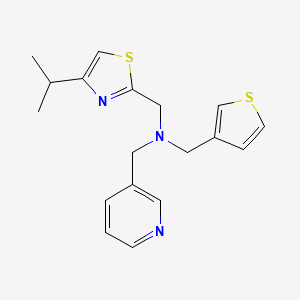 molecular formula C18H21N3S2 B5900778 1-(4-isopropyl-1,3-thiazol-2-yl)-N-(pyridin-3-ylmethyl)-N-(3-thienylmethyl)methanamine 